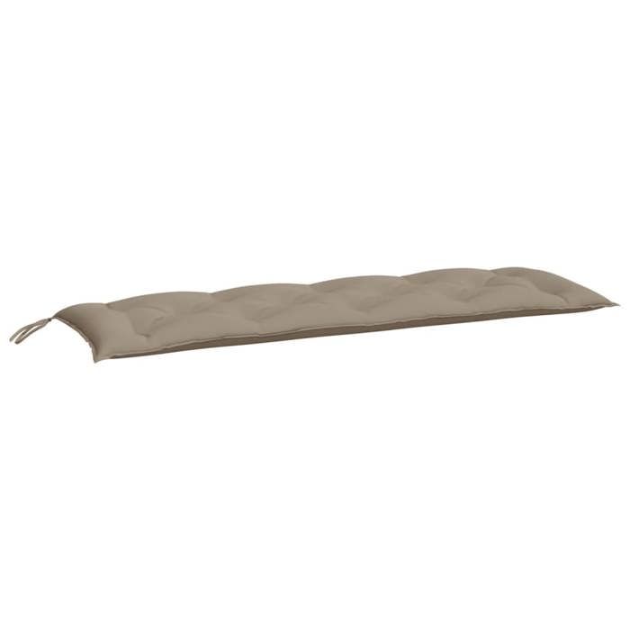 VidaXL Coussin de Banc de Jardin, Revêtement de Banc avec Jeux de Cordes, Coussin d'Extérieur Imperméable, Taupe 150x50x7 cm 361610