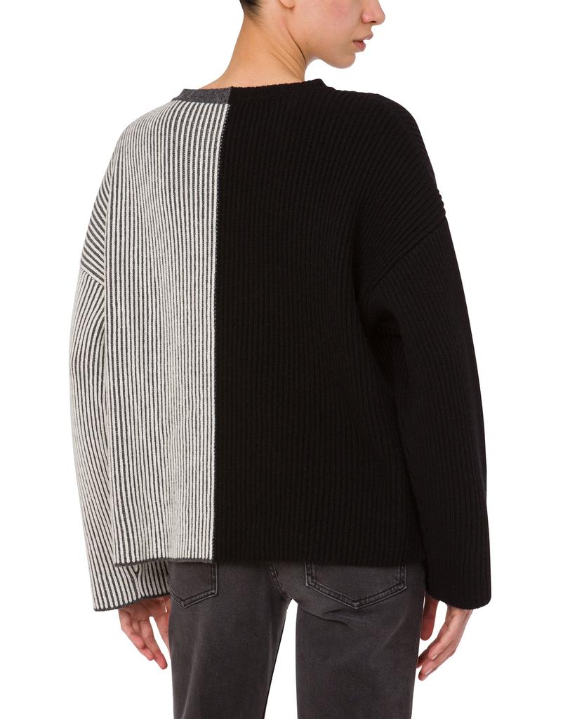 MOSCHINO Jeans Two-Tone Mix Logo Knit