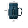 Nordic Style Simple Mug Ceramic Water Cup Mirror Cup Cover Mug Coffee Cup Milk Cup Large Capacity Drinking Cup