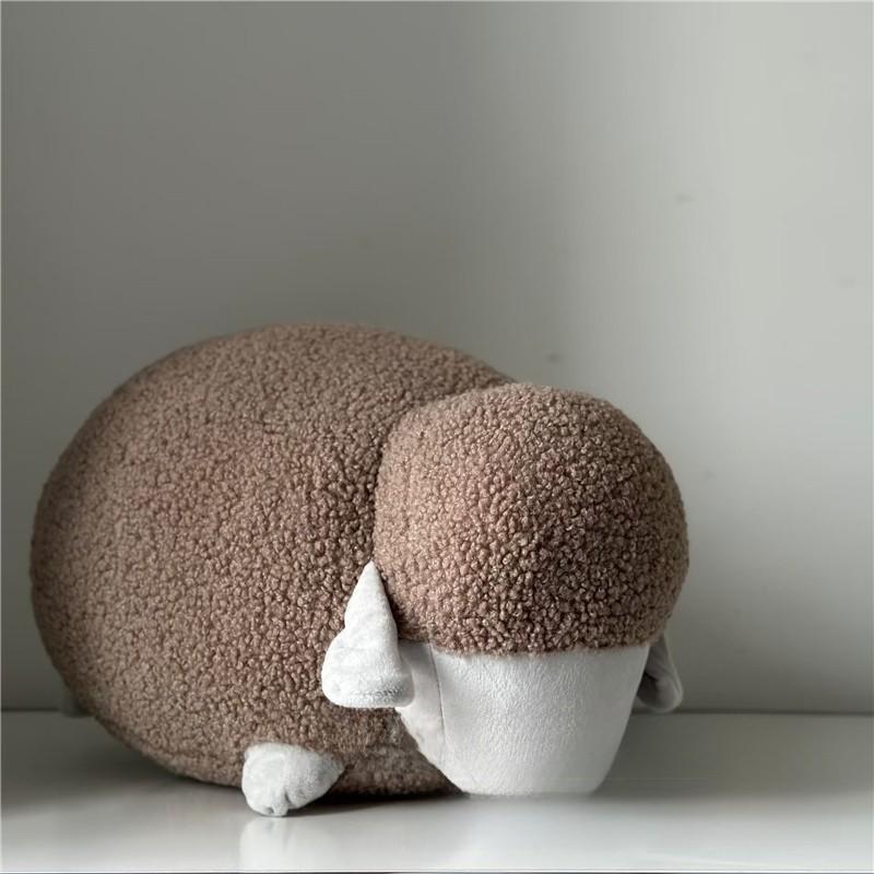 Cartoon Cute White And Brown Sheep Plush Doll Pillows For  Room And Sofa Decorat