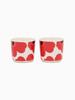 Marimekko Unikko Mini Latte Mug, Red (75), Set of 2, 52209-4-67849