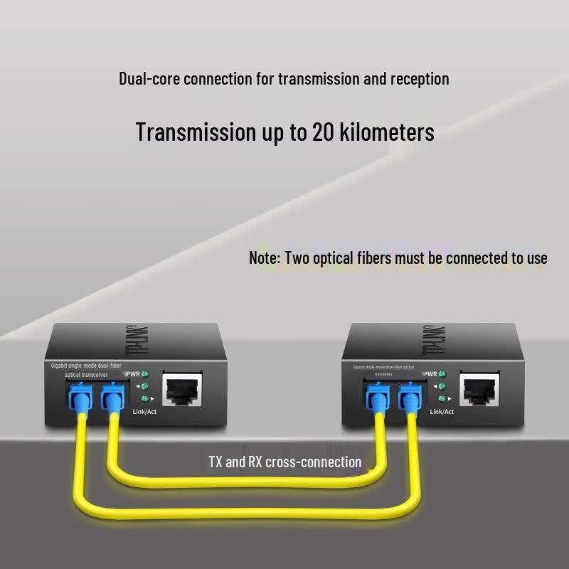TP-LINK TL-FC312-20 Gigabit Single-Mode Dual-Fiber Media Converter