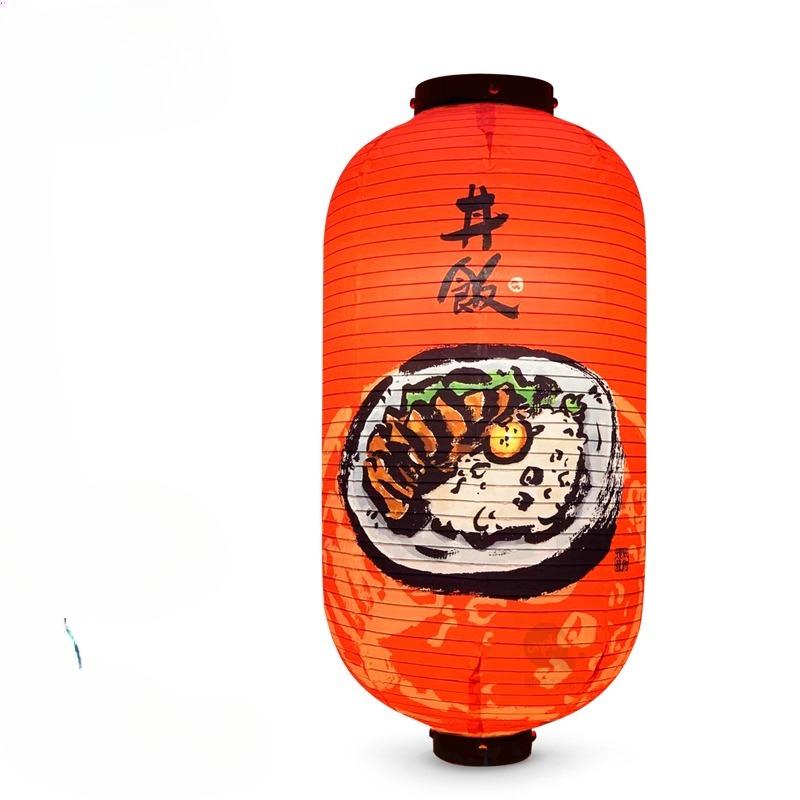 Korean style Restaurant Lanterns Outdoor Waterproof Fabric Hand-written Japanese Food Illustrations Izakaya Advertising Decorate