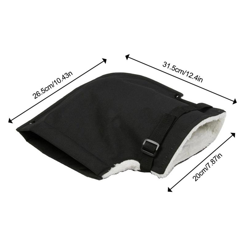 32x27cm Winter Motorcycle Gloves Handlebar Universal Thermal Gloves Windproof Warm Velvet Covers Motorcycle Handlebar Muffs