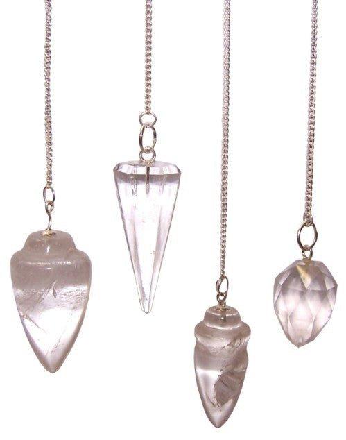 Rock Quartz Crystal Dowsing Pendulum
