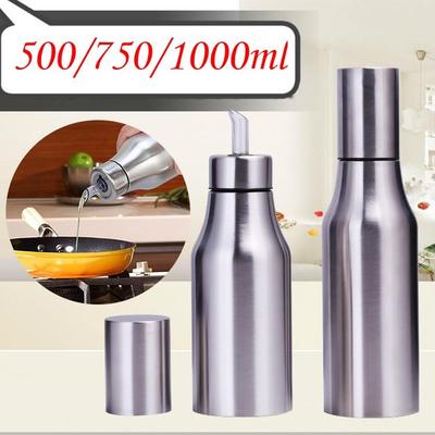 Stainless Steel Edible Oil Pot Kitchen Storage Supplies Creative Seasoning Oil Pot Vinegar Dispenser Kitchen Cooking Gadget