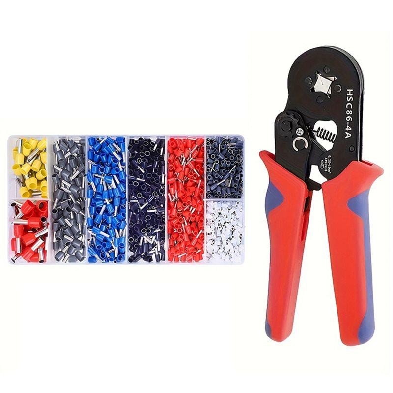 

For Ferrule Crimping Clamp Set HSC8 6-4 0.25-10Mm 2 Crimper Plier For Ferrule Tubular Terminals Wire Head Electrician Tool-B61B