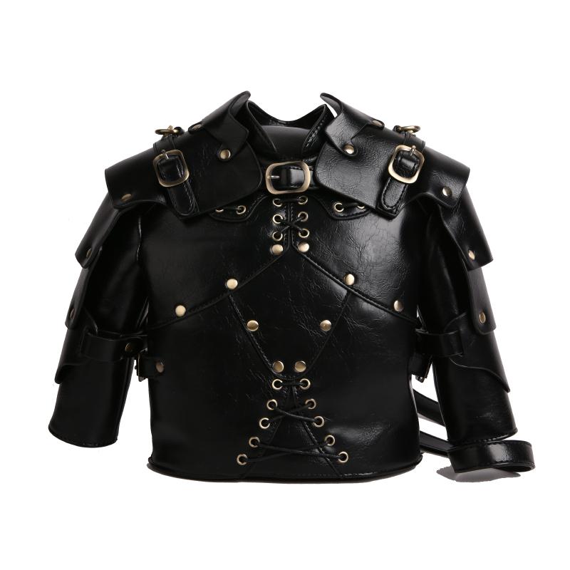 Stylish retro medieval shoulder helmet armor three-dimensional tote bag personalized halloween oblique span bag