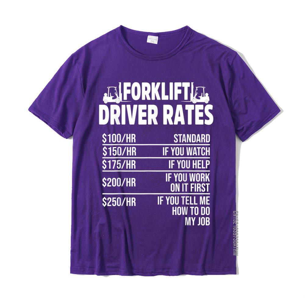 Forklift Operator Rate Funny Driver TShirt Tops Tees Fashionable Normal Cotton Mens T Shirt Normal