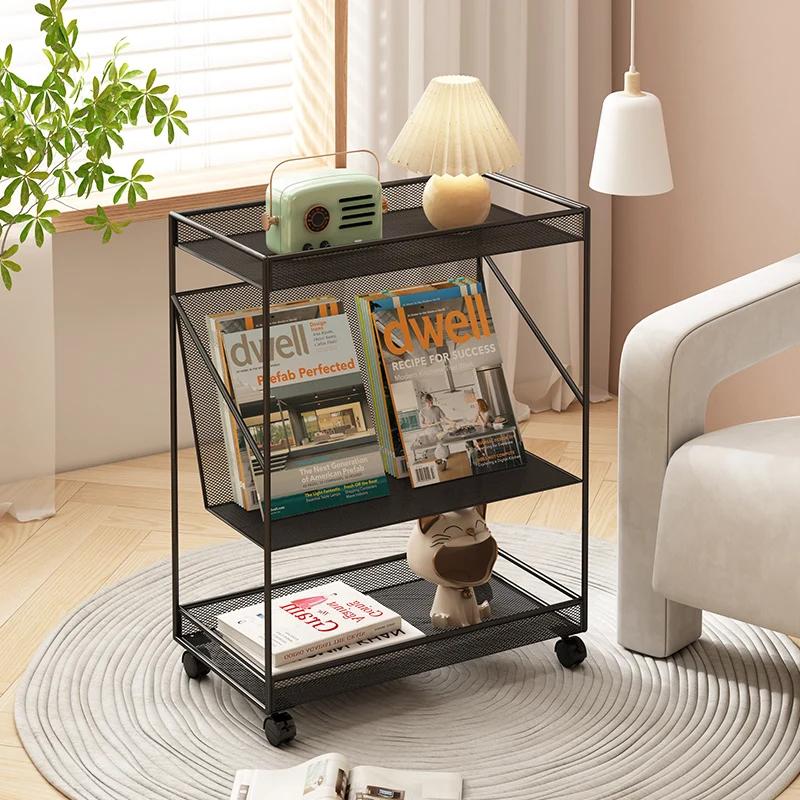 NEW 2025 Simple Modern Coffee Table Multifunctional Side Table with Mobile Bedside Table Design Iron Art Baking Paint Finish