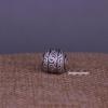 Sterling Silver 999 Round Beads with Retro Auspicious Clouds for DIY Handmade Bracelets and Necklaces