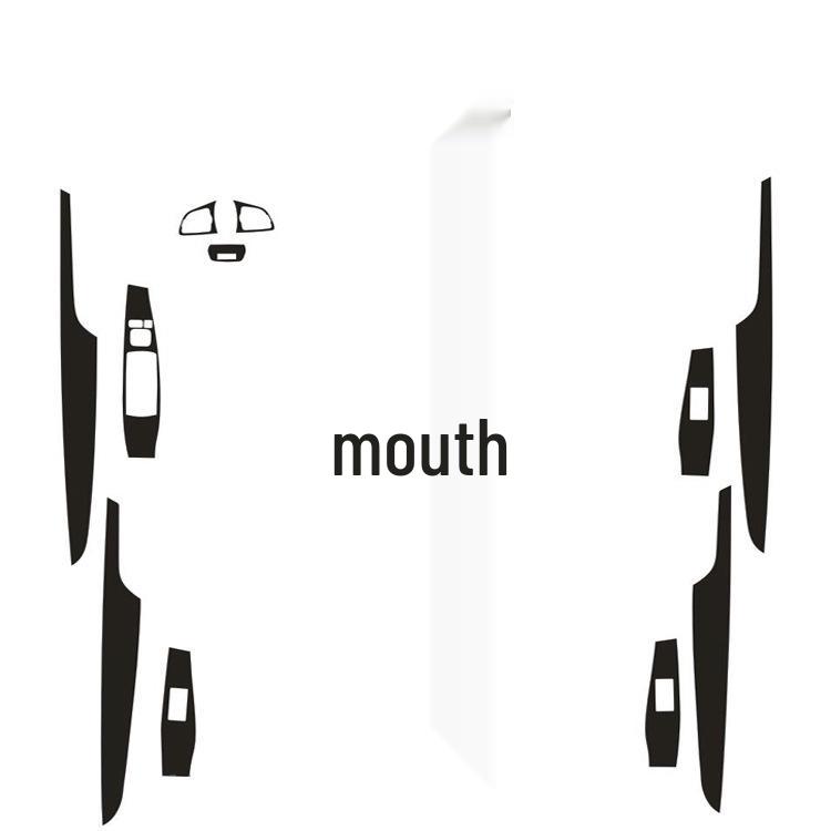 18-19 Zhonghua V7 Interior Carbon Fiber Gear Shift Decal - Scratch-Resistant Sticker