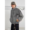 Men's Spring & Autumn Inverted Split Stand-Up Collar Deconstructed Denim Jacket