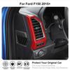 For 15-20 Ford F150 ABS Red Interior Dash Side Air Vent Outlet Cover Trim Frame