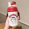 Thermos cup high value cartoon straw cup portable stainless steel student vacuum cup