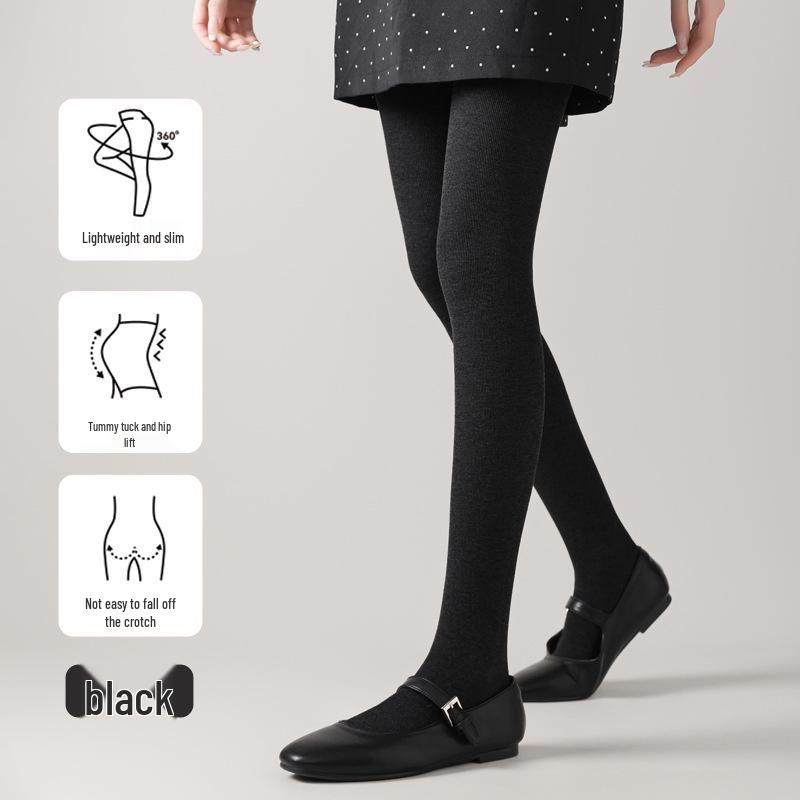 Women's 2025 Striped Leggings: Thick, Warm, Slimming One-Piece Pantyhose for Autumn/Winter.