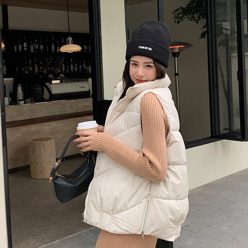 Short Cotton Vest Women's Winter Autumn and Winter Loose Outer Wear Vest Vest Vest Vest Women's Jacket Tide