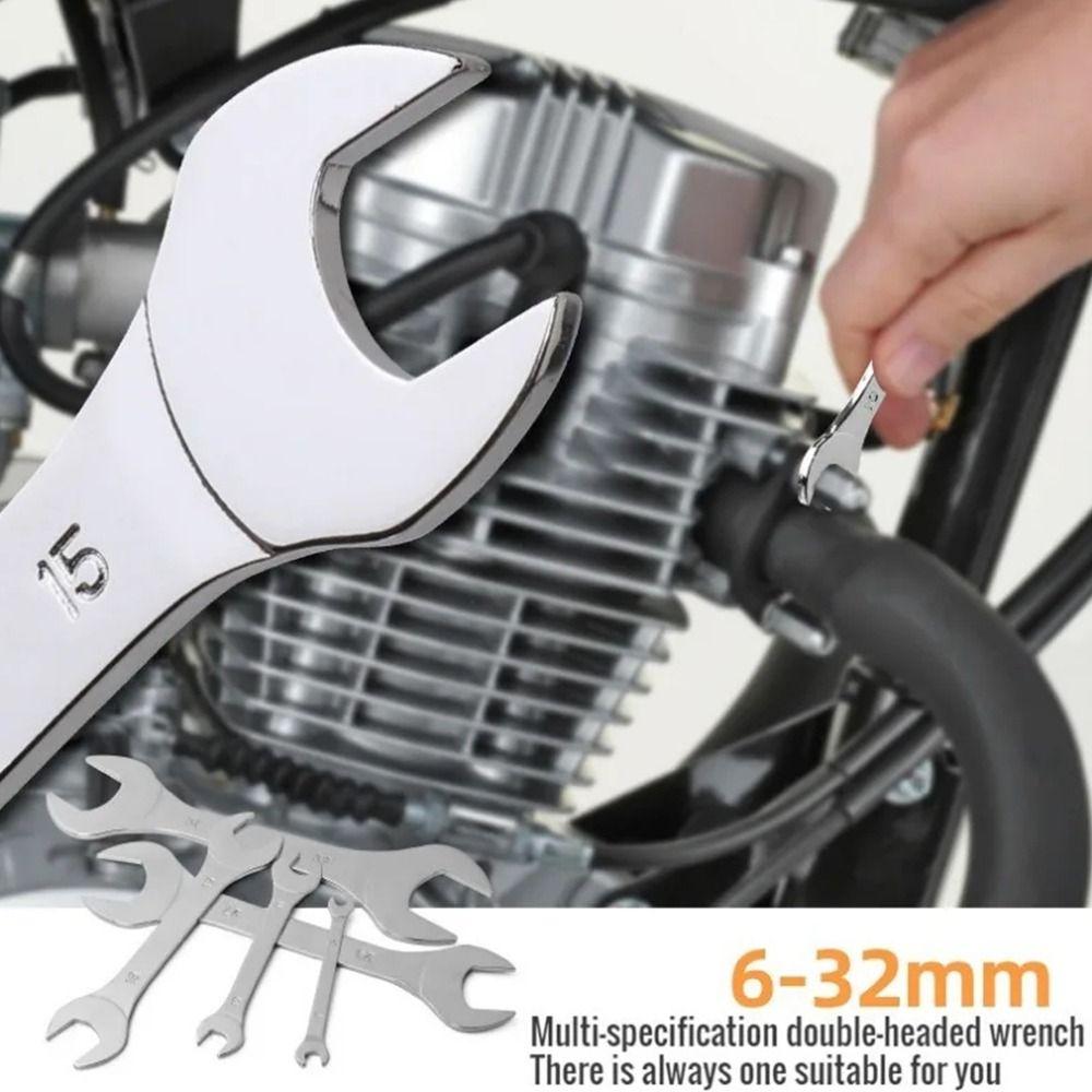 1Pcs 6-32mm Flat Wrench Tool Hi-Spec Double-end Fixed Spanner  Car Bicycle Repair Tool