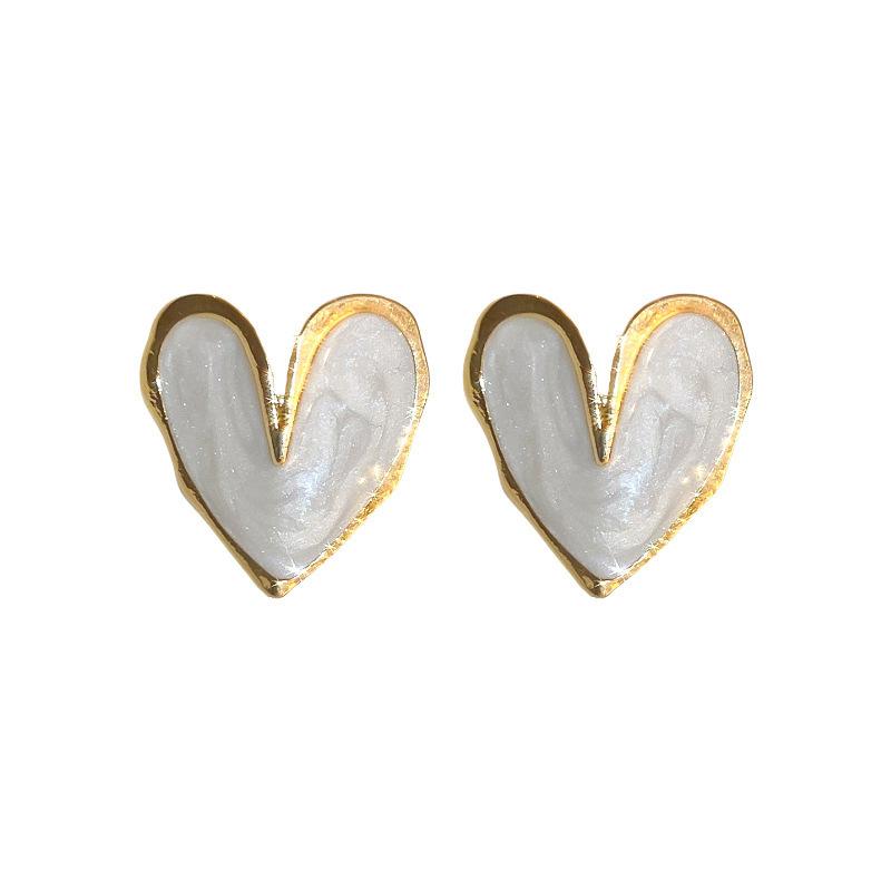 French love earrings design sense high sense light luxury cold wind stud earrings new trendy earrings
