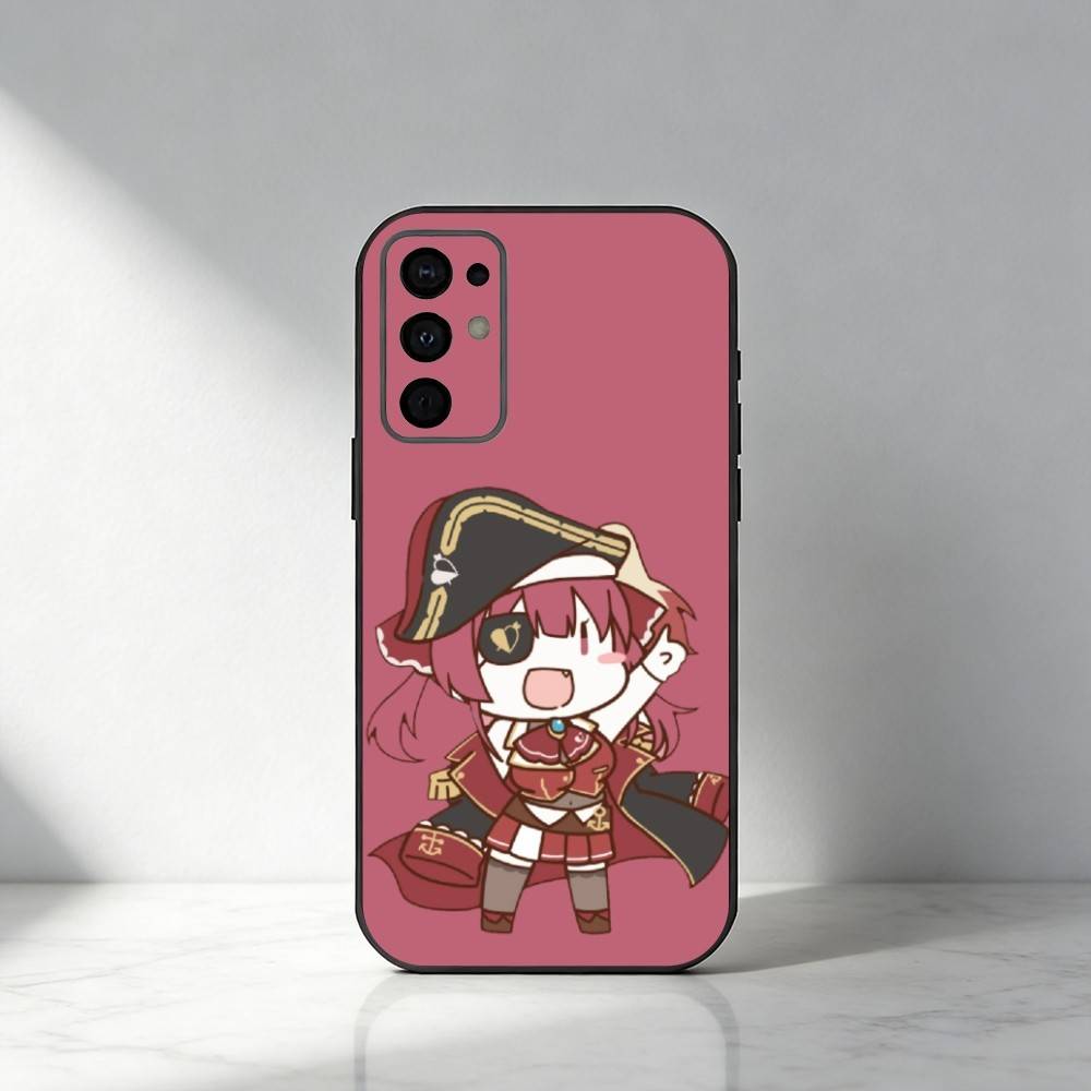 

Houshou Marine Holo Pronted Phone Case For Samsung S25,S24,S21,S22,S23,S30,Ultra,S20,Plus,Fe,Note,5G Black Cover Samsung S22plus5G