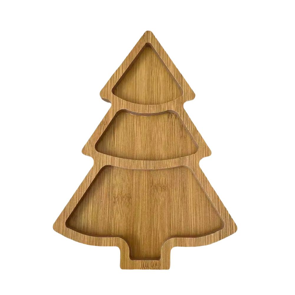 

Wooden Christmas Tree Plate Tray Charcuterie Restaurant Dessert Boards for Food Appetizers Desserts Snacks Sushi Christmas Decor
