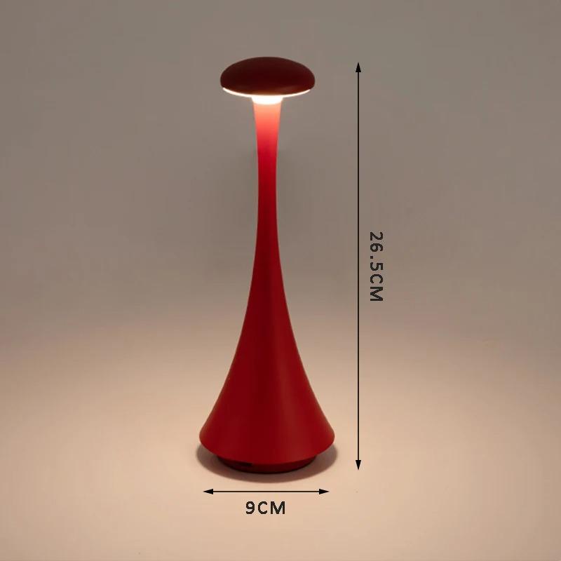 New Head Mushroom Table Lamp Rechargeable Wireless touch Lamp Creative Lamp USB-C Desk Lamp Hotel Bedroom Atmosphere Light