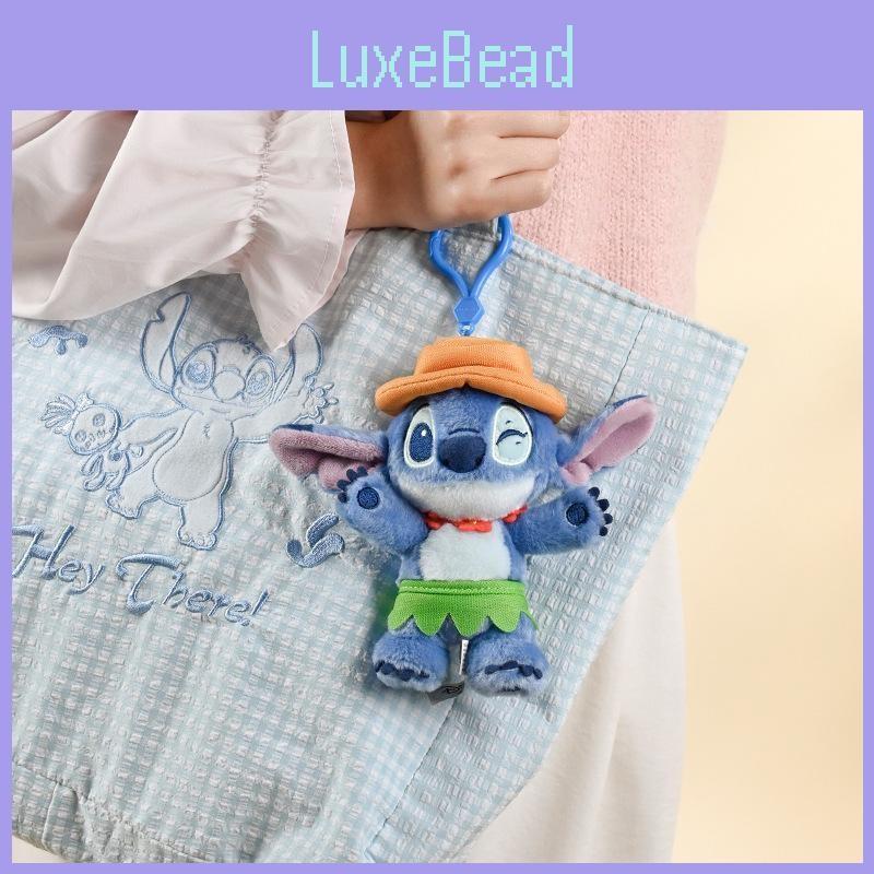 Series Summer Stitch Plush Keyring With Hat Wearing Swimming Ring Design
