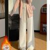 Women's Autumn and Winter New Style Pants for Women's High Waist Soft Glutinous Straight Trousers Loose Casual Wide-leg Pants