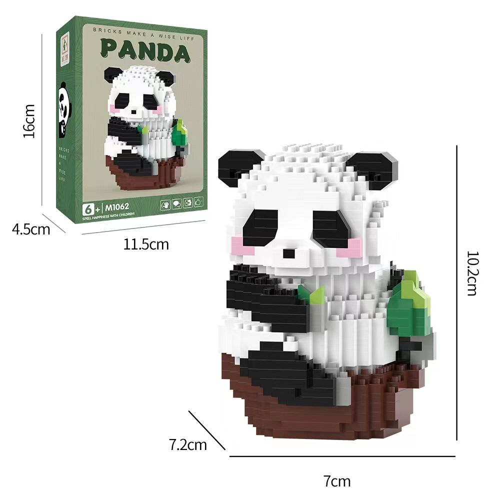 Panda Lovers Creative Micro Building Blocks 3D Mini Model Kit Moc Diy Gift Christmas Decor Children Toys