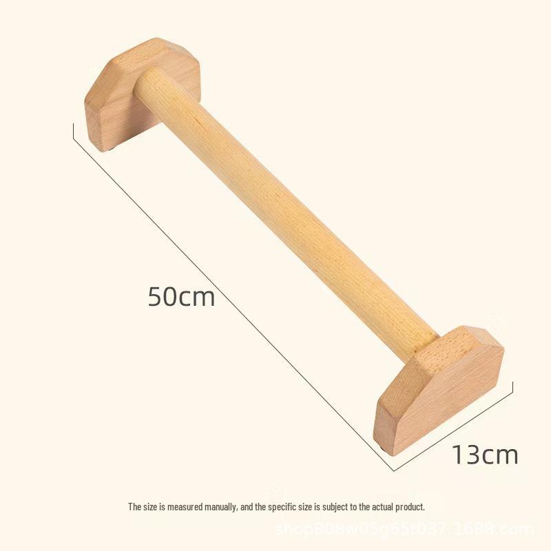Barres de pompes et de dips en bois massif: Aide à l'entraînement simple/double Équipement de fitness