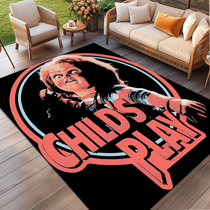 Bride of Chucky Print Rug, Washable Floor Carpet, For Entryway Dorm Laundry Room Office Study, Home Decor Birthday Christmas Gift
