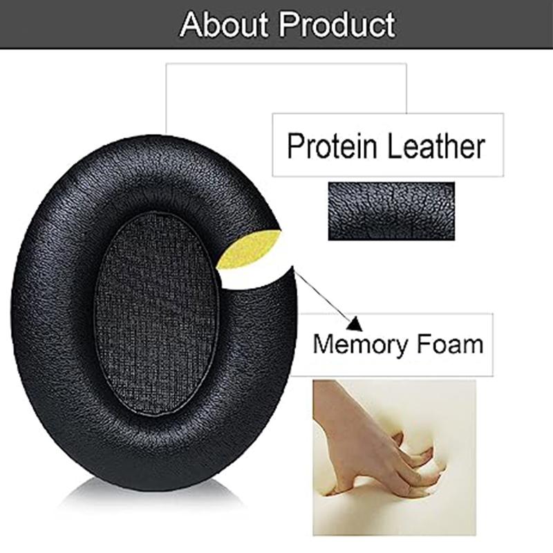 Ersatz-Ohrenschützer, kompatibel mit Sennheiser HD201/HD180/HD201S/HD206/HD449 Kopfhörer-Ohrpolster, Ersatzteile für Kopfhörer-Ohrpolster