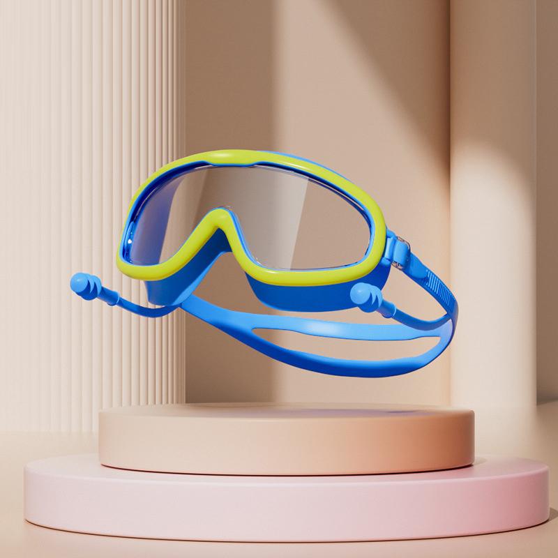 Lunettes de Natation Grande Monture Lunettes de Natation Grande Monture HD Vision Large Anti-Buée Protection UV Lunettes de Natation Pour Adultes Pas de Fuite