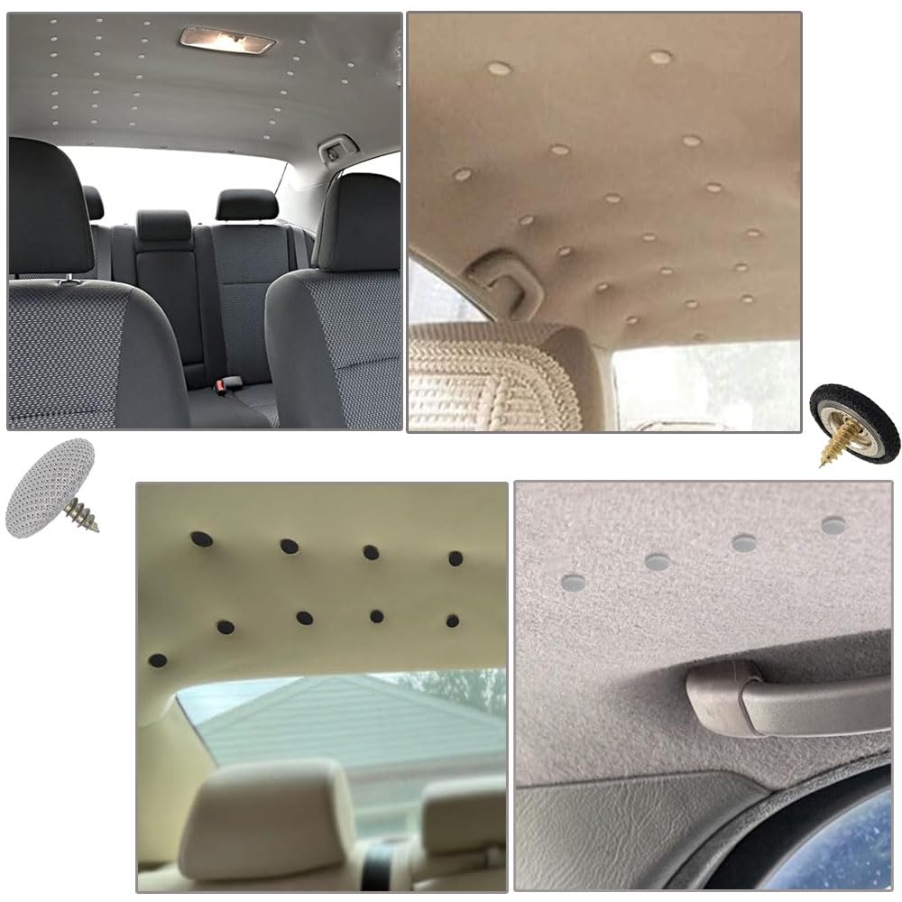 Car Ceiling Repair Kit 60 Pcs Car Ceiling Repair Rivets Headliner Repair Buttons Retainer