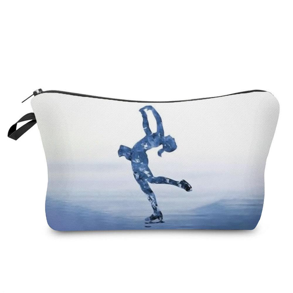 Women Gymnastics Print Cosmetic Bag Toiletries Organize Travel Storage Case  6391 KTB