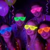10Pcs Glow In Dark Party Glasses Neon Colorful Fluorescent Eyeglasses for Bar Pub Theme Event Supplies Random Color