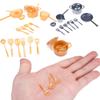Mini 10/11PCS 1:12 Scale Playing House Food Toys Miniature Cookware Dinnerware Model Dollhouse Kitchen Doll Accessories