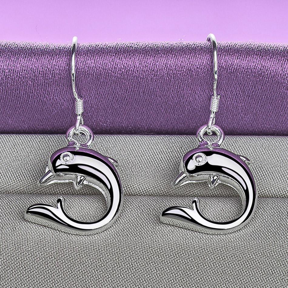 

CHSHINE серьги с дельфинами из стерлингового серебра 925 пробы для женщин, модные очаровательные ювелирные изделия 1.30*3.20cm