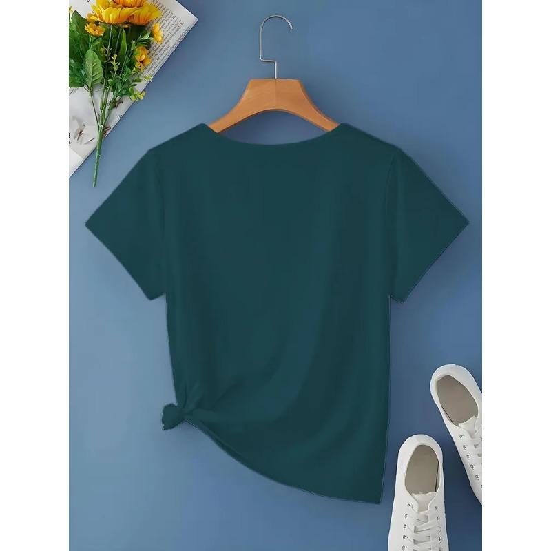3D Printed Women's V-neck T-shirt with Kitten Pattern Versatile Summer Fresh Women's Edition T-shirt Breathable Machine Washed Outdoor Top