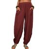 Women's Casual Pants, Loose Cotton and Linen Casual Pants, Home Harun Pants