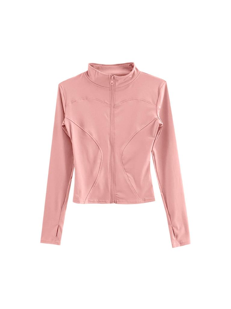 Damska kurtka do jogi z długim rękawem, szybkoschnąca, do biegania i fitnessu