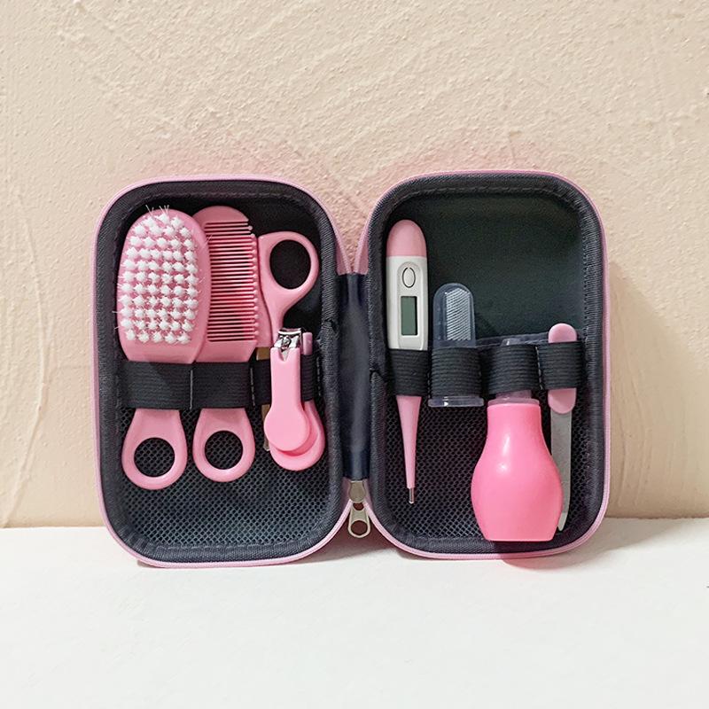 

Newborn 8pcs/set Baby Health Care Nail Hair Thermometer Grooming Brush Kit Care Baby Essentials Newborn Material Safety