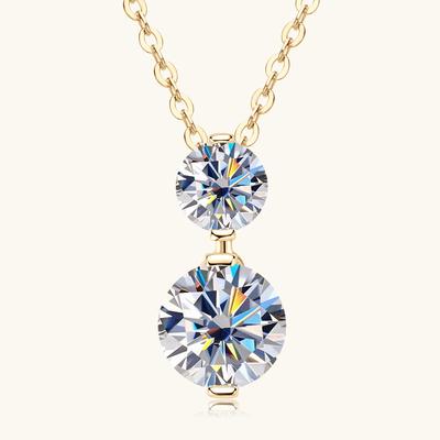 Silvere Glam Cross-border High-end Moissanite Pure Silver S925 Necklace, A Unique And Simple Gourd Pendant For Women