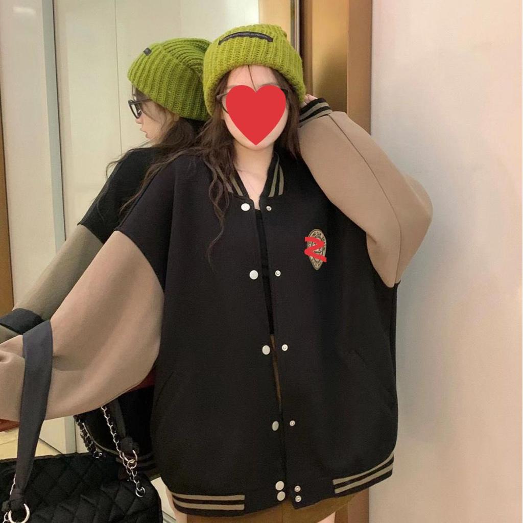 American Retro Embroidered Fleece Baseball Jacket - Loose, Versatile, Age-Reducing Outerwear for Couples - Autumn/Winter