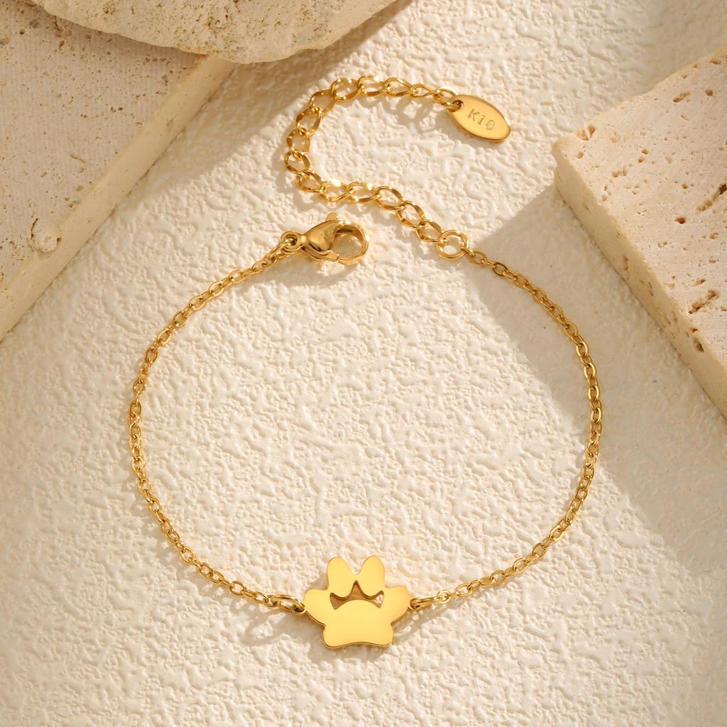 1/2/3 Cat Claw Bracelet for Women Girls,Gold Color Stainless Steel Chain Bracelets,Trendy Waterproof Jewelry Gift