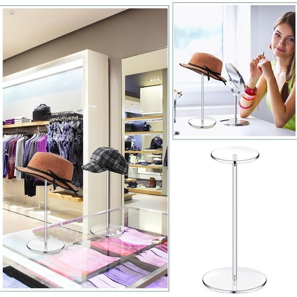 Transparent Desktop Storage Rack Round Freestanding Plastic Shelf  for Barber Shop