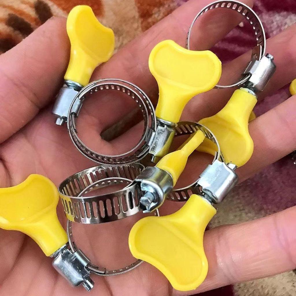 Elastic Hoop Handle Hose Clamp - Hand-Tightened Water Pipe Clip