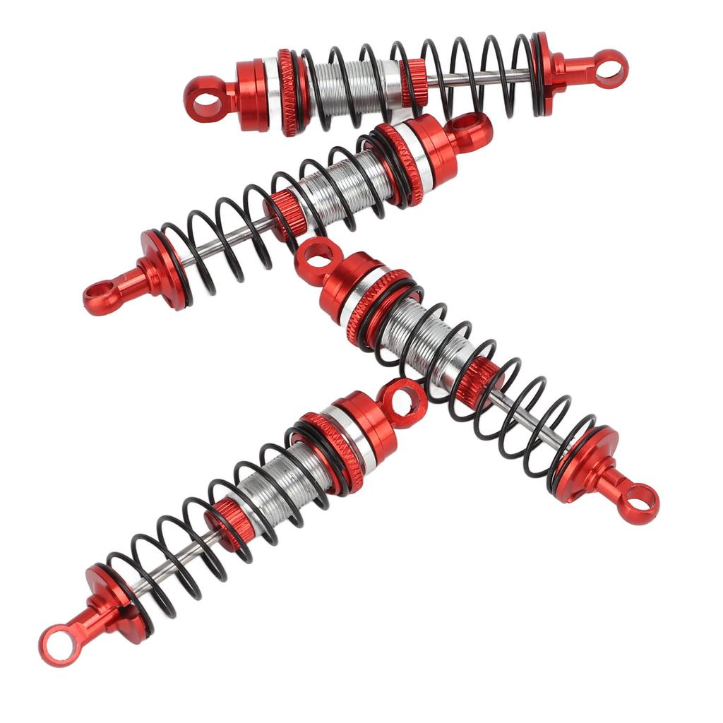 Front Rear Shock Absorbers Aluminum Alloy Front Rear Shock Damper for Traxxas Latrax Teton 1 18 RC Car Red