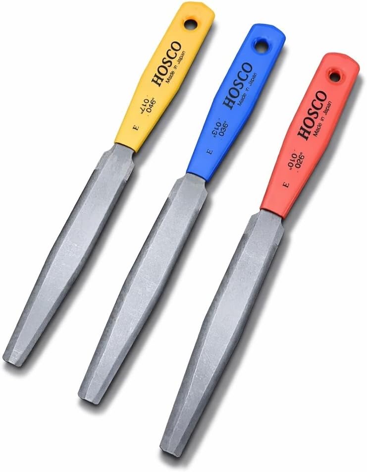 Guitar Tools Us Hosco Double Edge Electric Guitar Nut Files Tl Nf3e Set Of 3