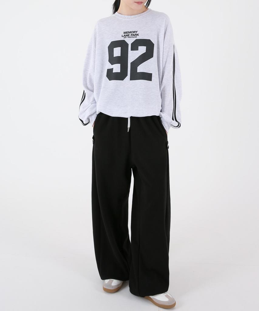 UMM Women'S Snap Button Adjustable Hem Wide Training Pants 5 Colors